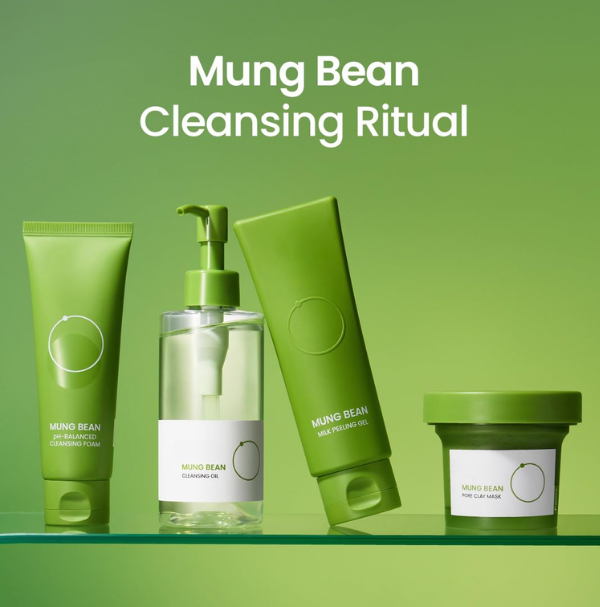 Mung Bean Cleansing Oil & Cleansing Foam & Clay Mask