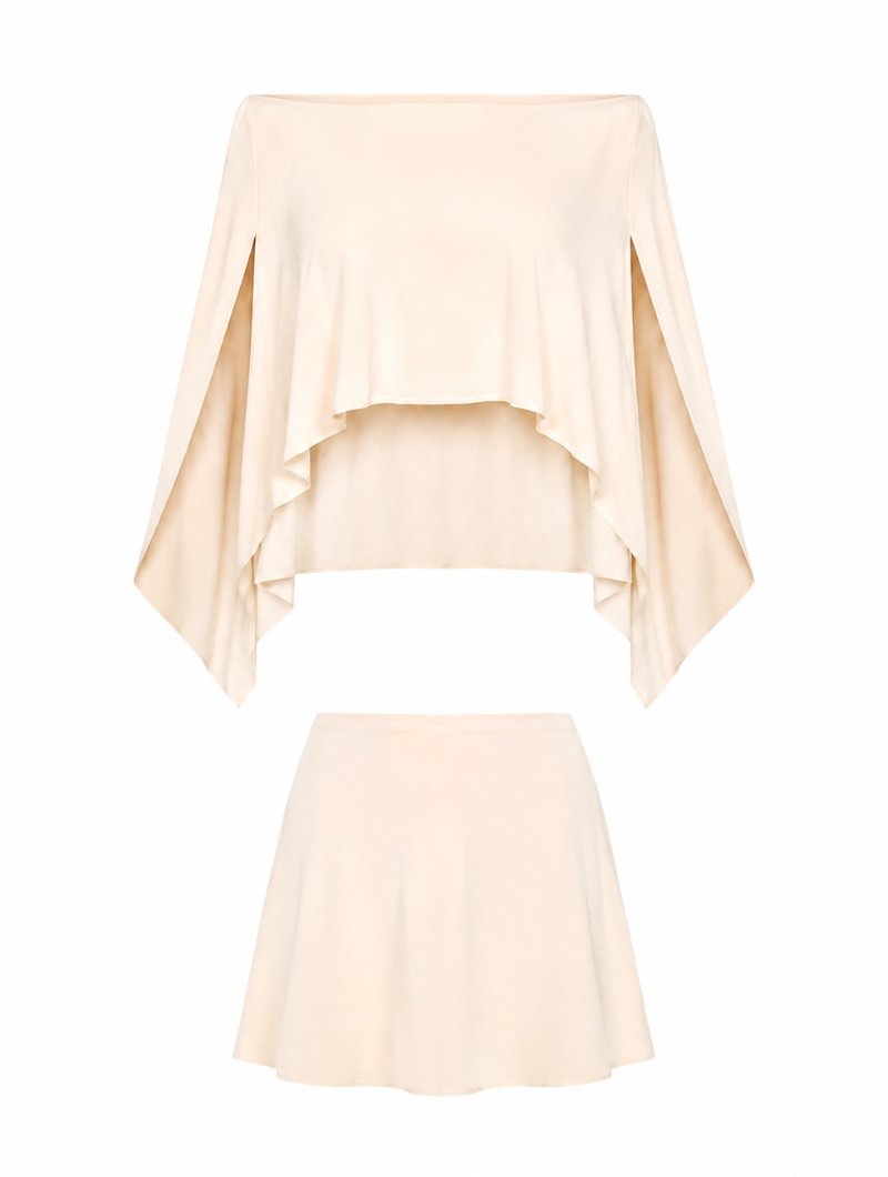 One Shoulder Skort Set