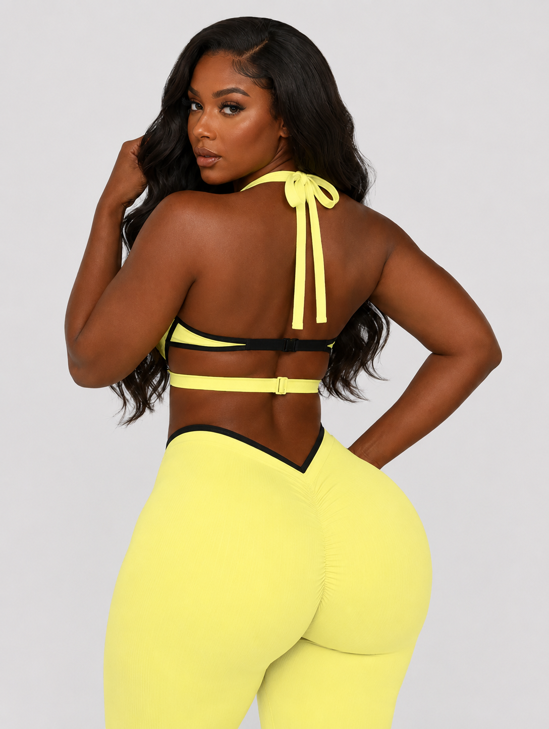 Halter Keyhole Scrunched Jumpsuit