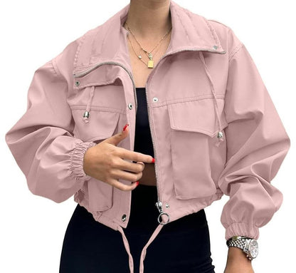 Women’s Zip-Up Cropped Anorak Coat