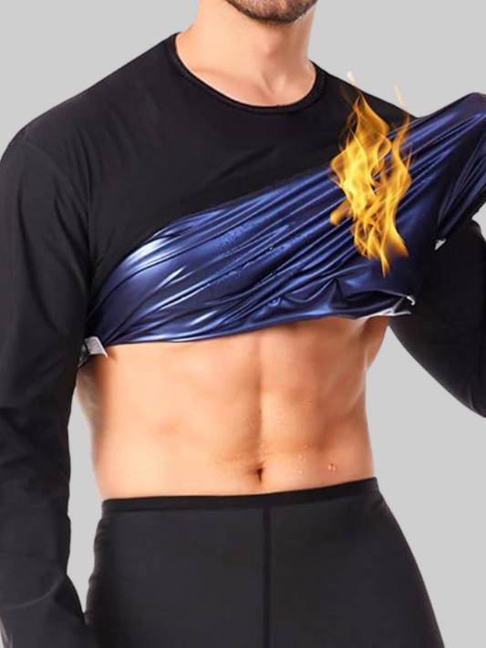 Sauna steaming suit slimming body shaping suit top long sleeve