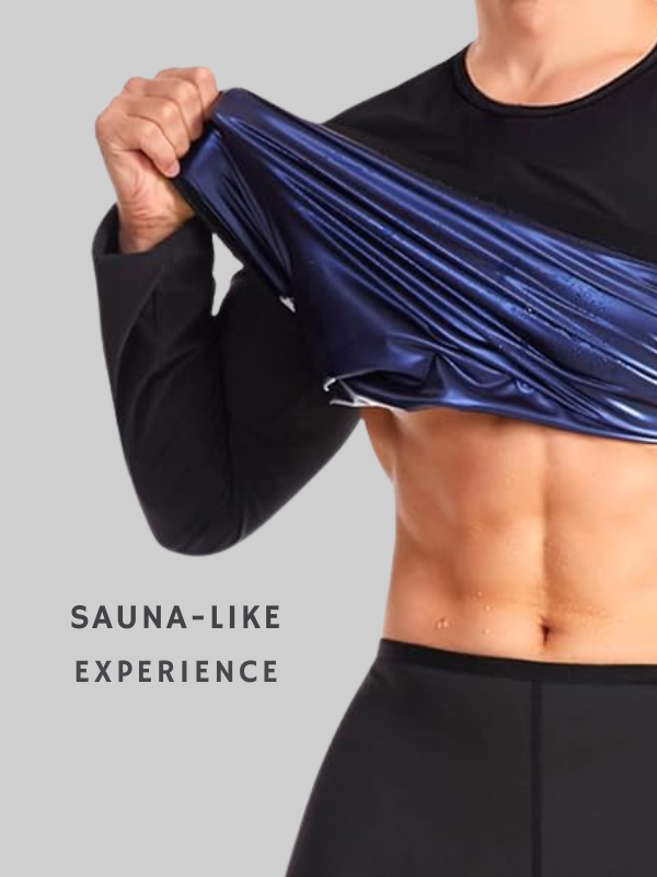 Sauna steaming suit slimming body shaping suit top long sleeve