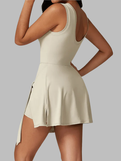 Waist-Cinching Sporty Romper