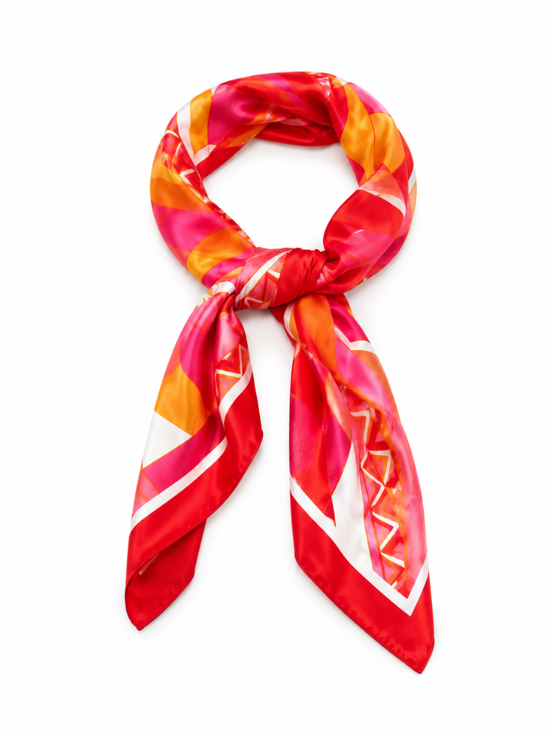 Sunset Glow Satin Scarf