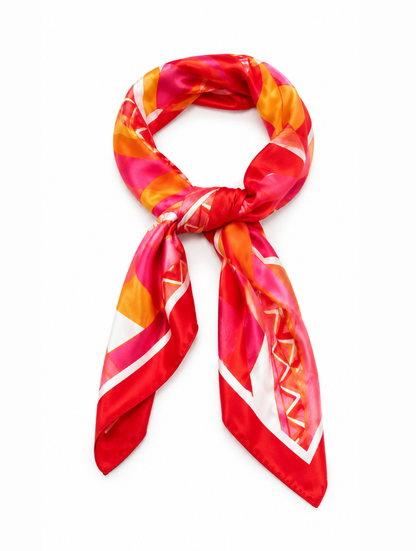 Sunset Glow Satin Scarf