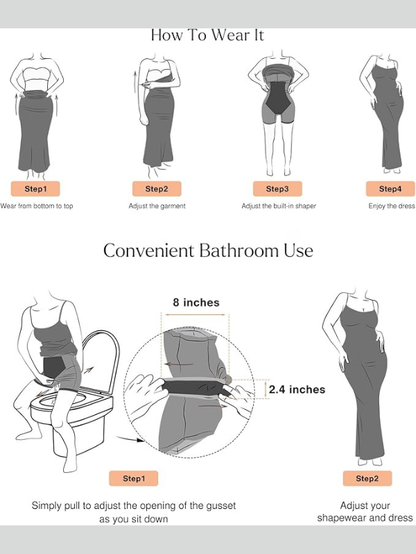Snatch & Flow Maxi – Built-In Shapewear Dress