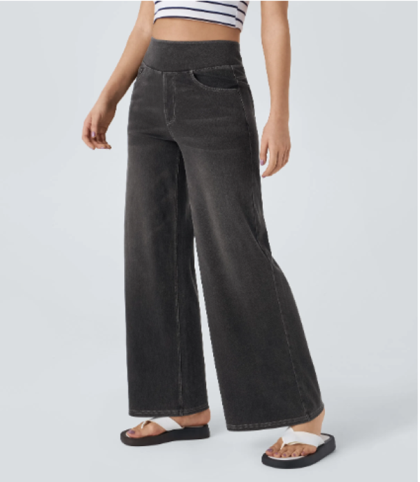 High Waist Wide-Leg Jeans