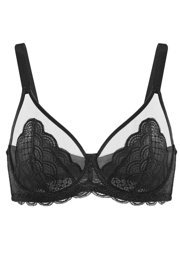 Mermaid Scales Lace  Unlined Bra