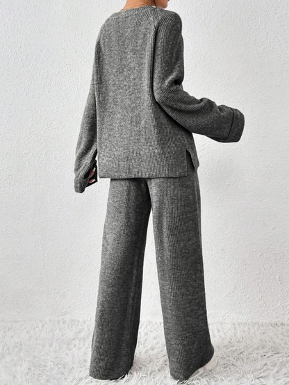 Cozy Raglan Sweater Pants Set