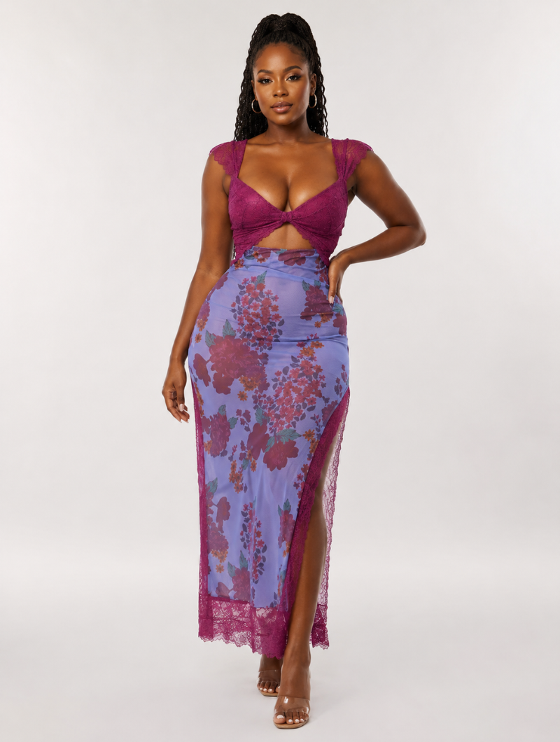 Sheer Floral Slip