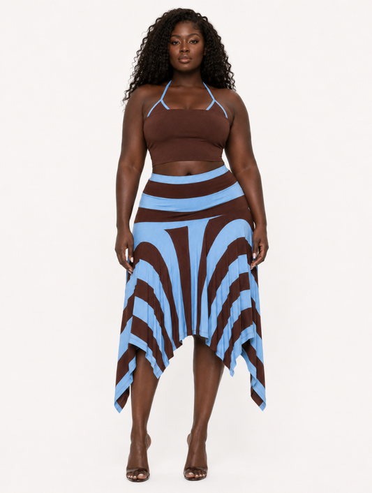 Wave Striped Midi Set