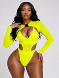 Cyber Buckle Mesh Bodysuit