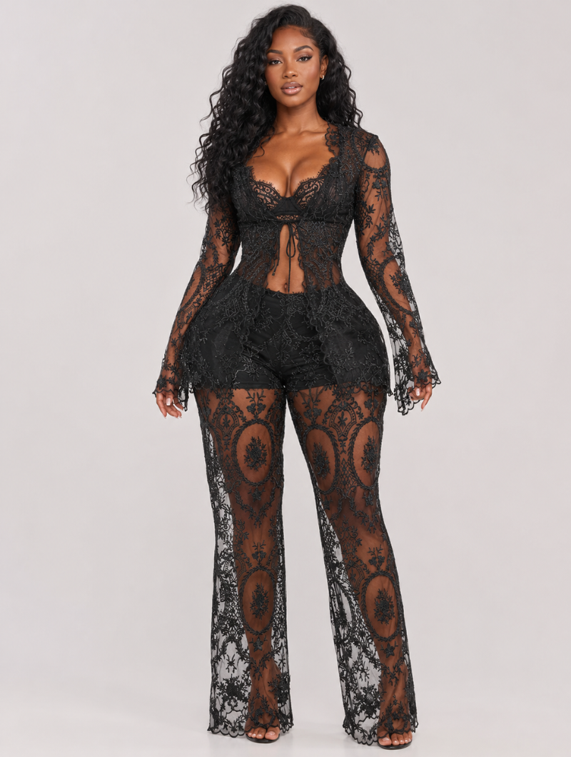 Vintage Floral Lace Set