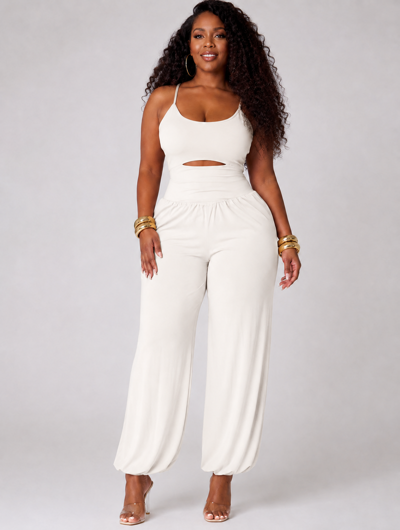 Snatched Waist Cutout Jumpsuit