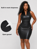 Faux Leather Shaper Dress