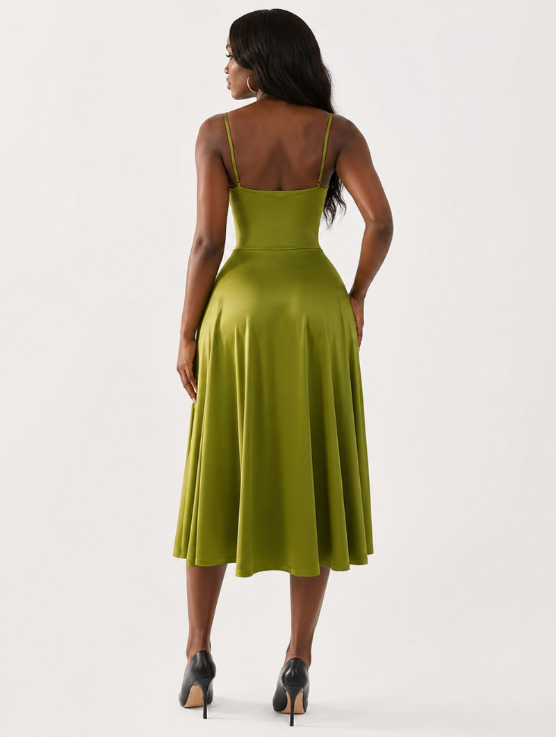 Satin Sculpt Slip Dress