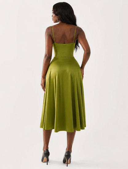 Satin Sculpt Slip Dress