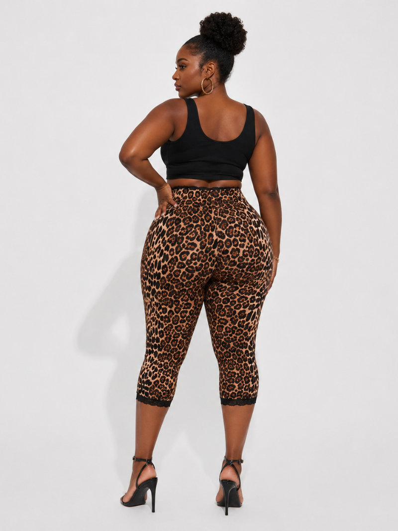 Leopard Curve Capri