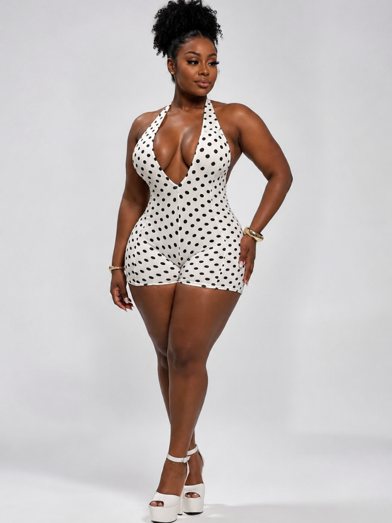 Dot Halter Romper