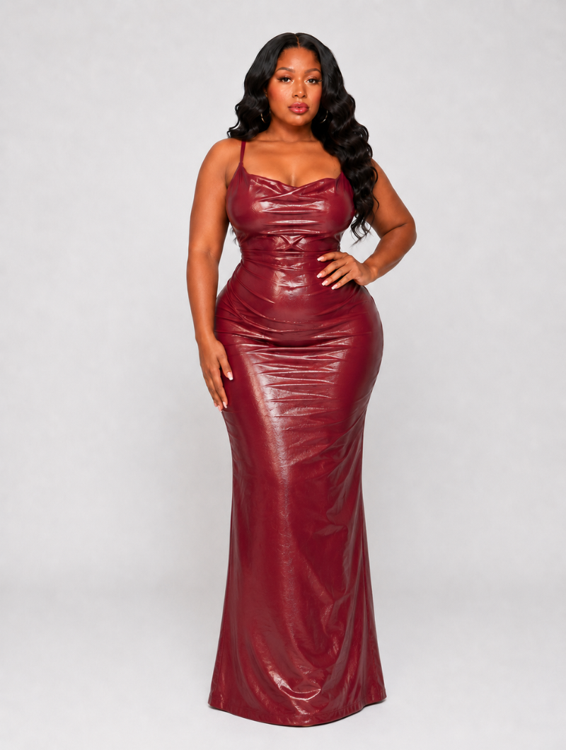 Sculpting Shimmer Ruched Dress