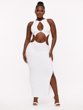 Beaded Cutout Maxi Dress