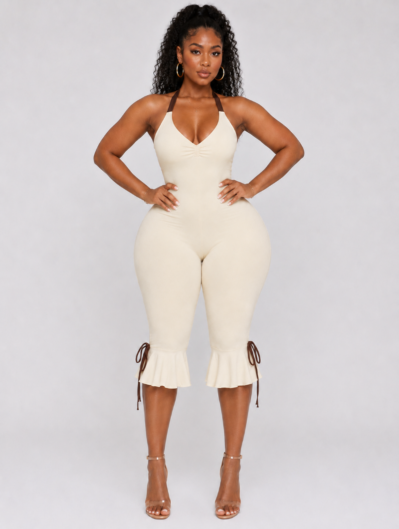 Backless Bow Halter Jumpsuit
