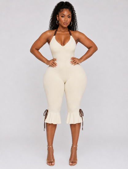 Backless Bow Halter Jumpsuit