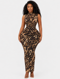 Siren Leopard Corset Maxi
