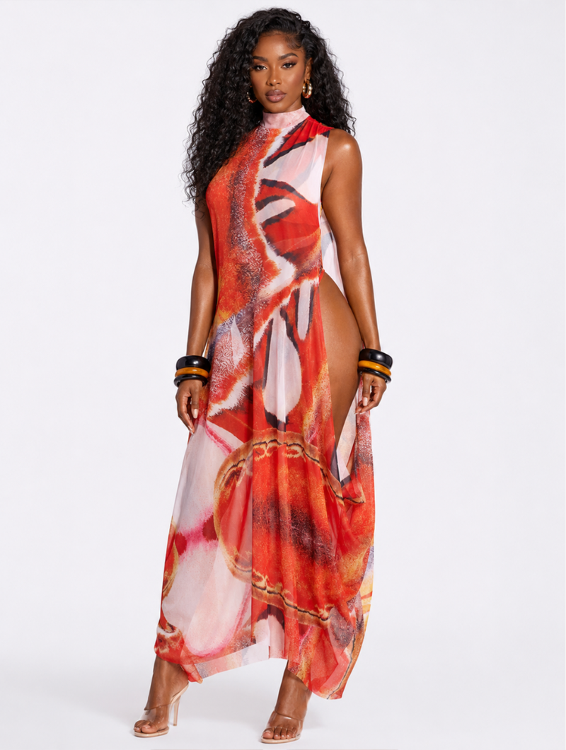 Sunset Glow Bodysuit Dress