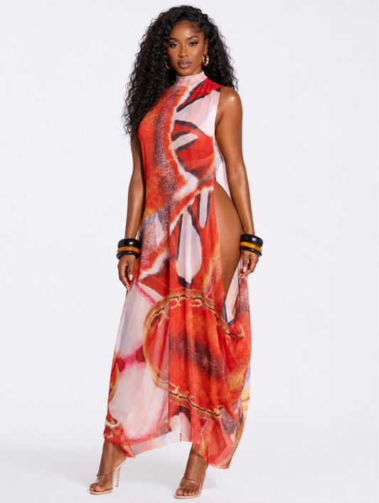 Sunset Glow Bodysuit Dress