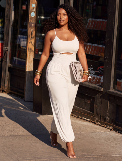 Snatched Waist Cutout Jumpsuit