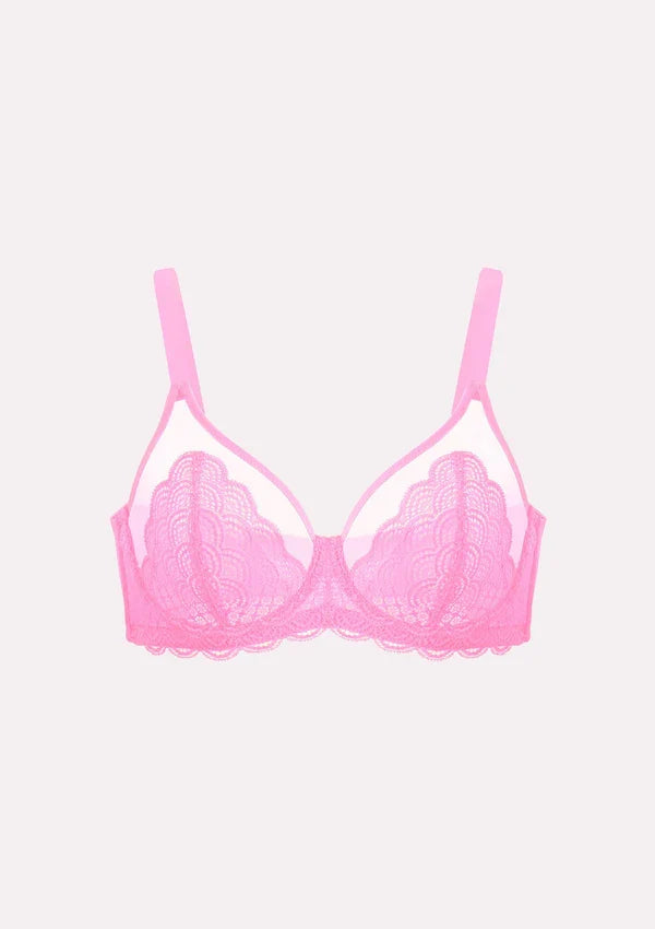 Mermaid Scales Lace  Unlined Bra