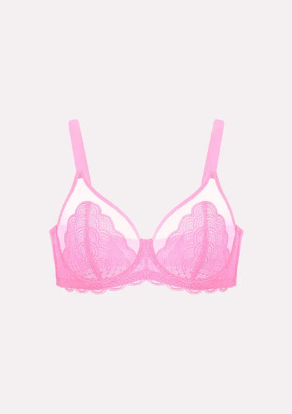 Mermaid Scales Lace  Unlined Bra