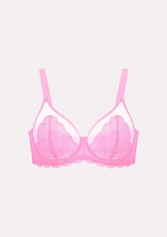 Mermaid Scales Lace  Unlined Bra
