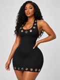 Noir Grommet Halter Mini