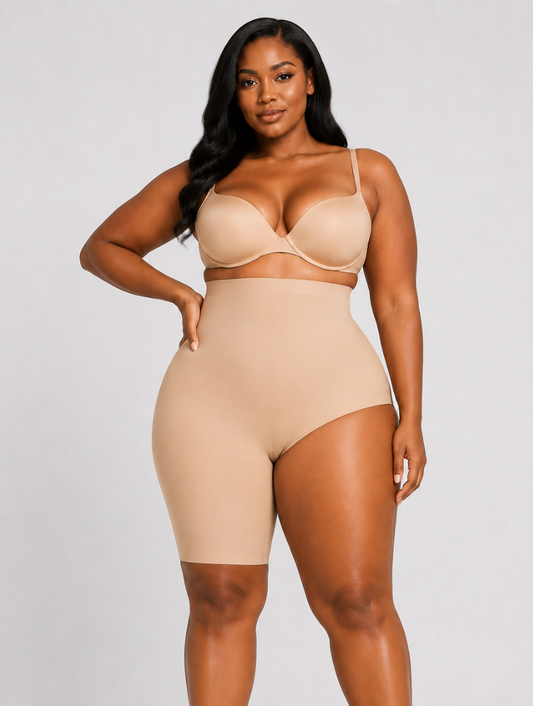 Asymmetric High-Rise Sculpt Shorts