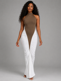 Hourglass Illusion Halter Dress