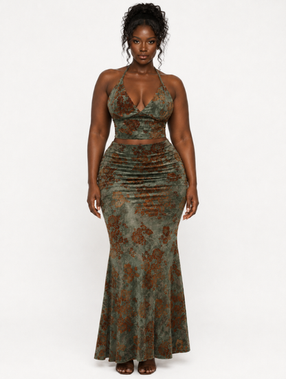 Vintage Floral Maxi Set