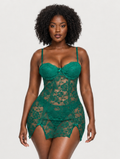 Sheer Lace Corset Chemise