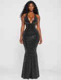 Black Crystal Grid Maxi