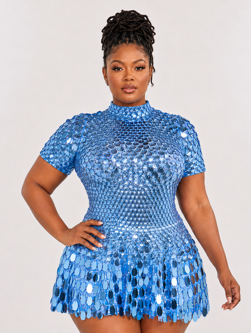 Crystal Mermaid Mini Dress