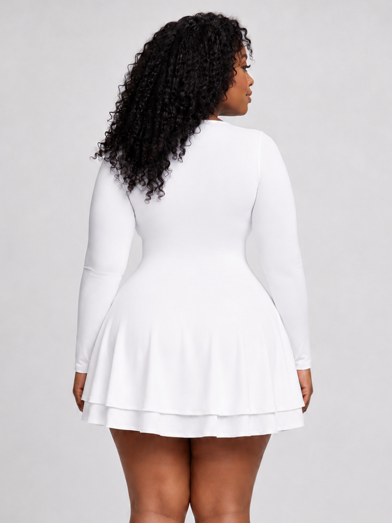 Chic Square Neck Flare