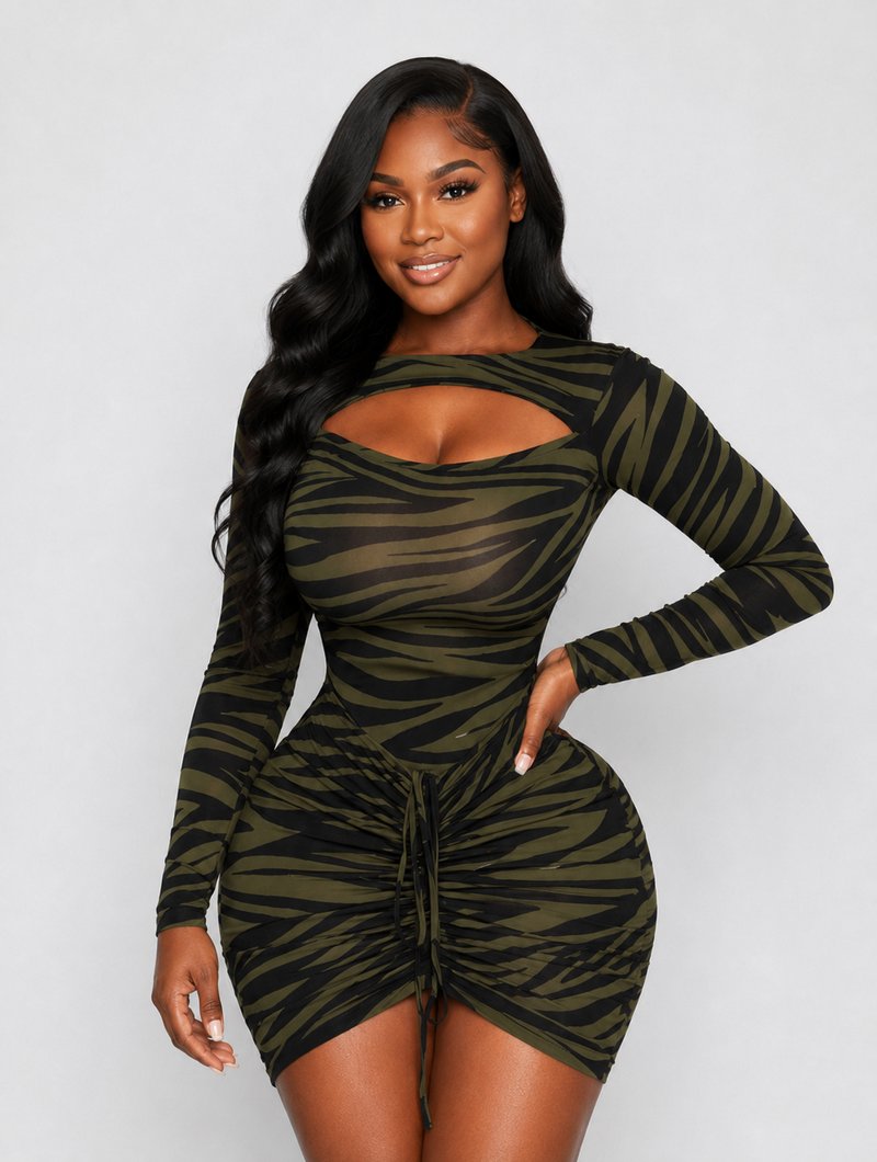 Olive Zebra Wrap Set