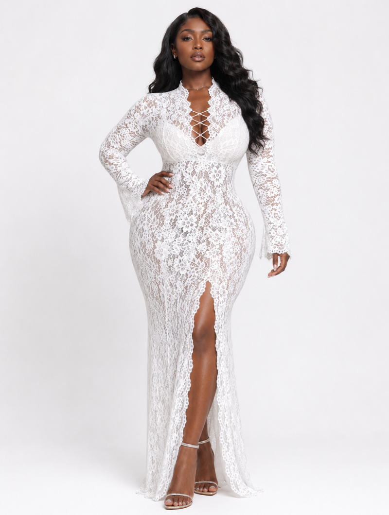 Ethereal Lace Flare Maxi