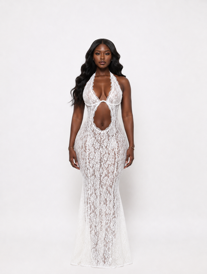Lace Cutout Maxi Dress