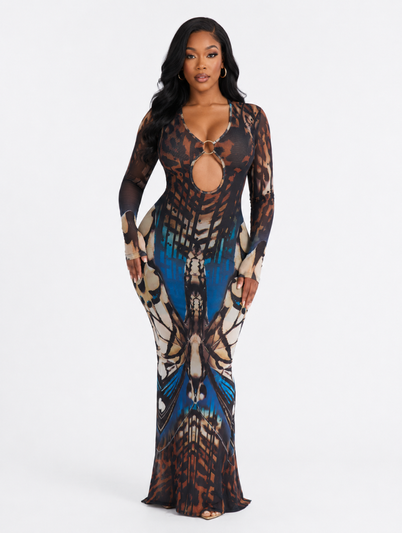 Butterfly Wing Mesh Maxi