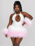Pink Feather Halter Mini  (Pre-Order)