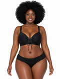 Lace-Up Push-Up Bra