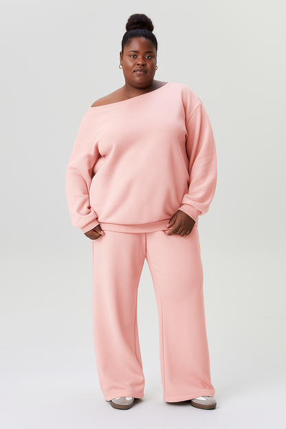 Off-Shoulder Casual Sweatshirt