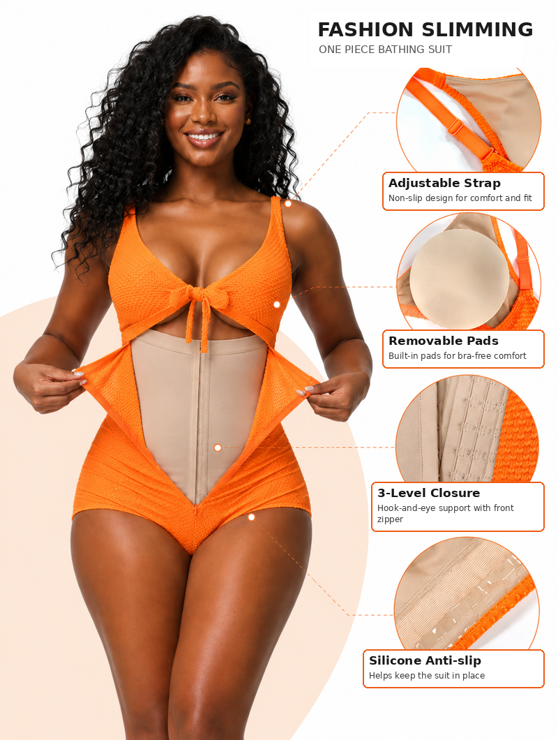 Built-In Corset Shaping Swimsuit